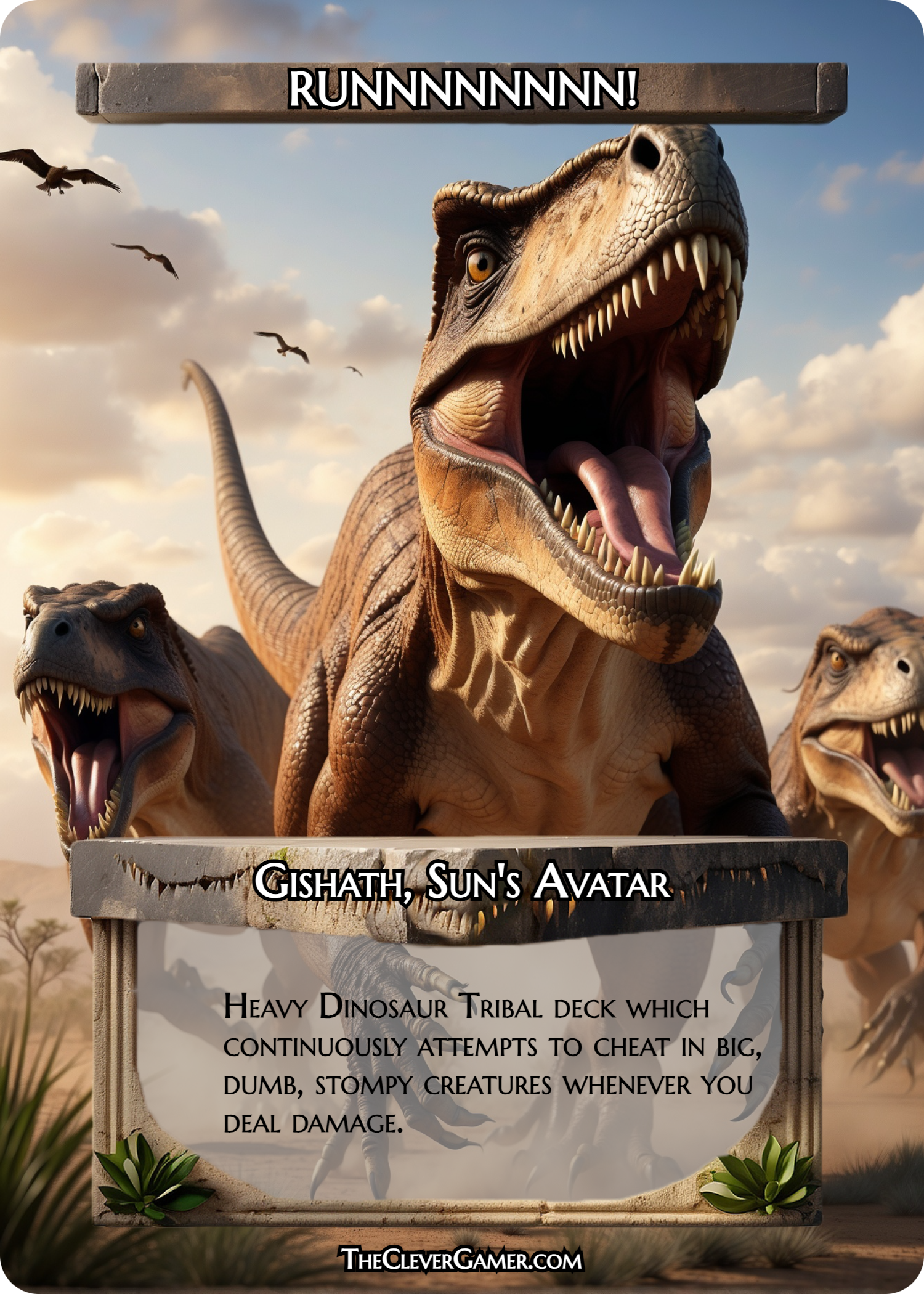 Raptor Pack Dinosaur ECKOcard for Dinosaur Magic The Gathering Commander Decks by The Clever Gamer Raptor Pack Dinosaur ECKOcard for Dinosaur Magic The Gathering Commander Decks by The Clever Gamer