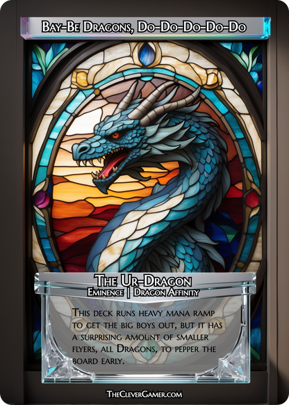 5 Color Stained Glass Dragon ECKOcard Card Customization Full Custom