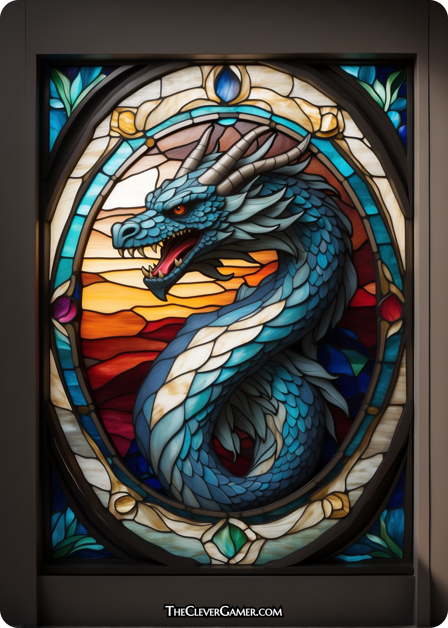 5 Color Stained Glass Dragon ECKOcard Full Art