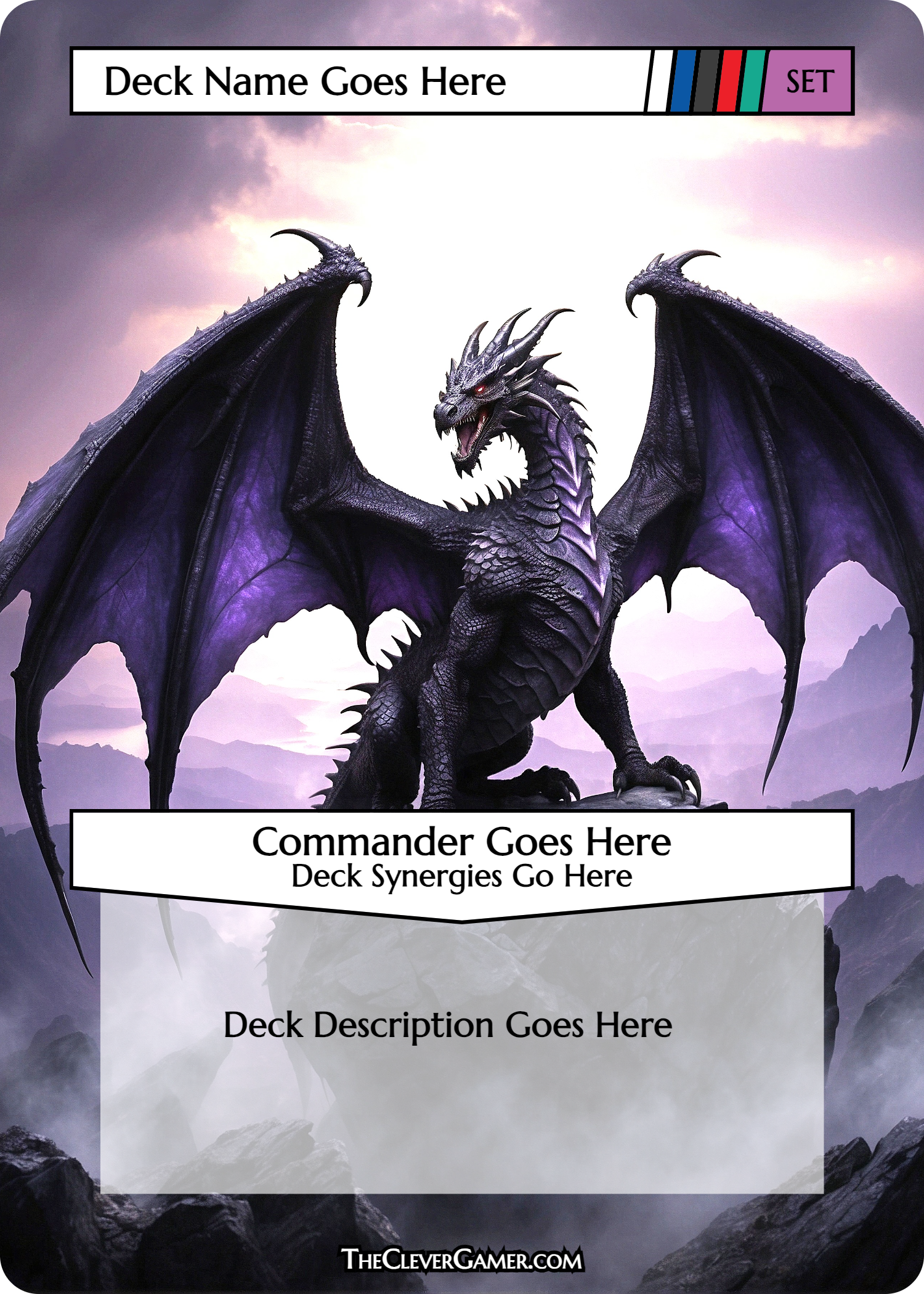 Black Dragon EDH Smartcard Personalization