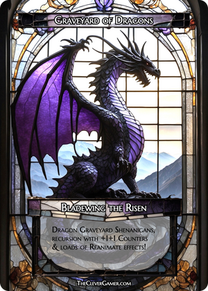 Black Stained Glass Dragon ECKOcard Full Customization