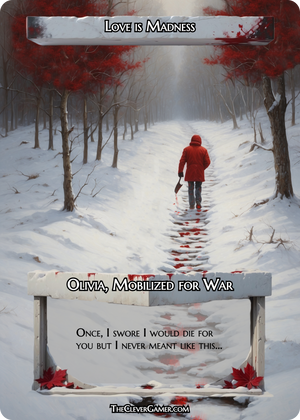 Bloody Footprints In The Snow Example Card