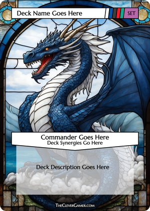 Blue Stained Glass Dragon ECKOcard Card Customization