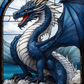 Blue Stained Glass Dragon ECKOcard Full Art