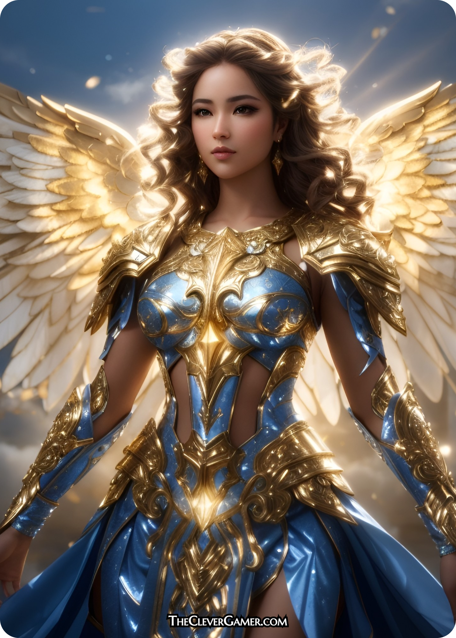 Brunette Asian Themed Angel ECKOcard™ for Magic the Gathering Angel Players Full Art