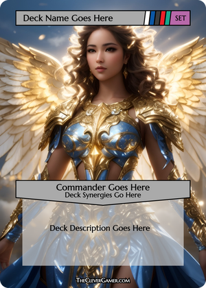 Brunette Asian Themed Angel ECKOcard™ for Magic the Gathering Angel Players Personalization Options