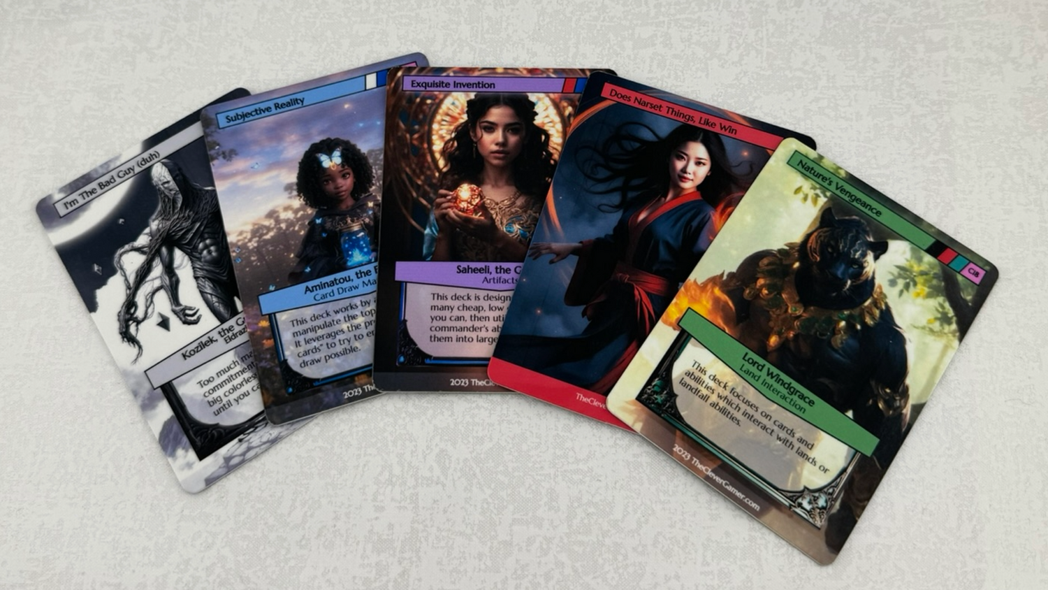 Examples of Printed EDH Smartcards 