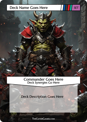 Goblin Warlord Themed EDH Smartcard Card Personalization