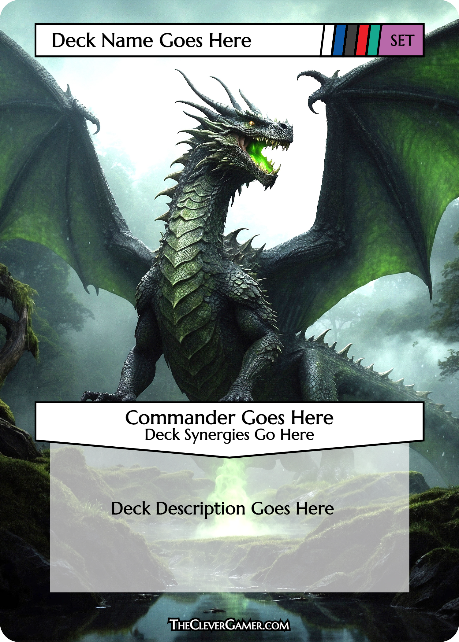 Green Dragon EDH Smartcard Card Personalization