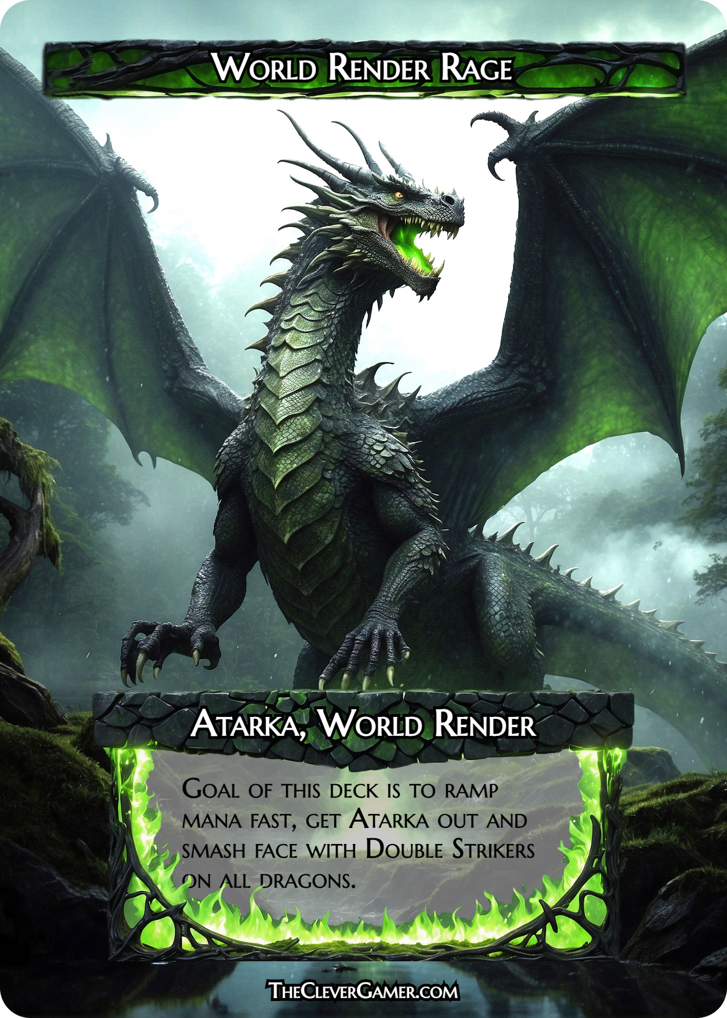 Green Dragon ECKOcard™ for Dragon Magic The Gathering Commander Decks