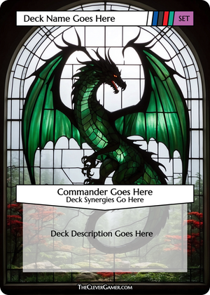 Green Stained Glass Dragon ECKOcard Card Customization