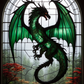 Green Stained Glass Dragon ECKOcard Full Art