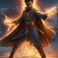 Male Fire Wizard EDH Smartcard Full Art