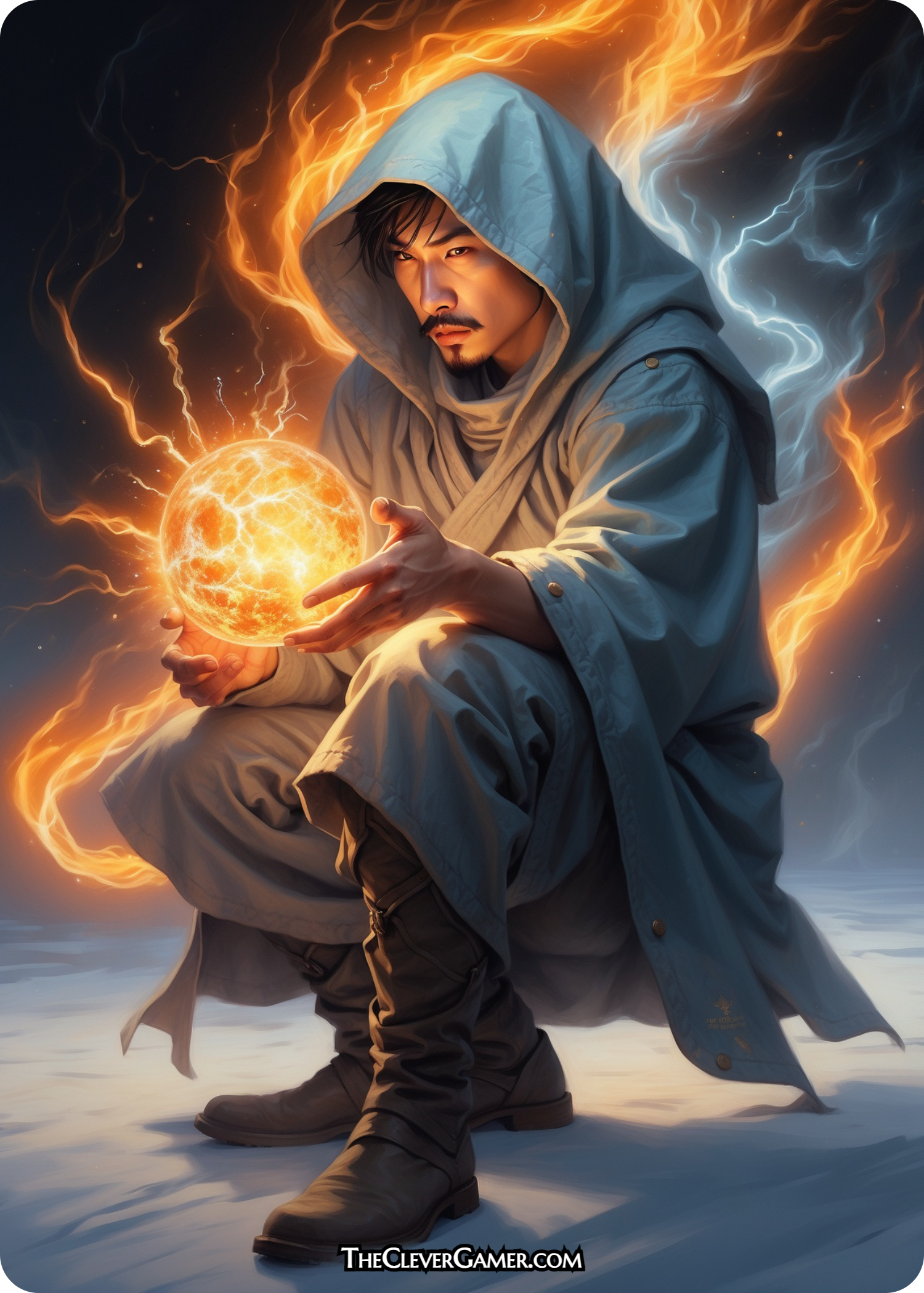 Male Spellslinger Wizard EDH Smartcard Full Art