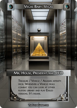 Mr. House Inspired Gold Pyramid Treasure Vault  Card Example