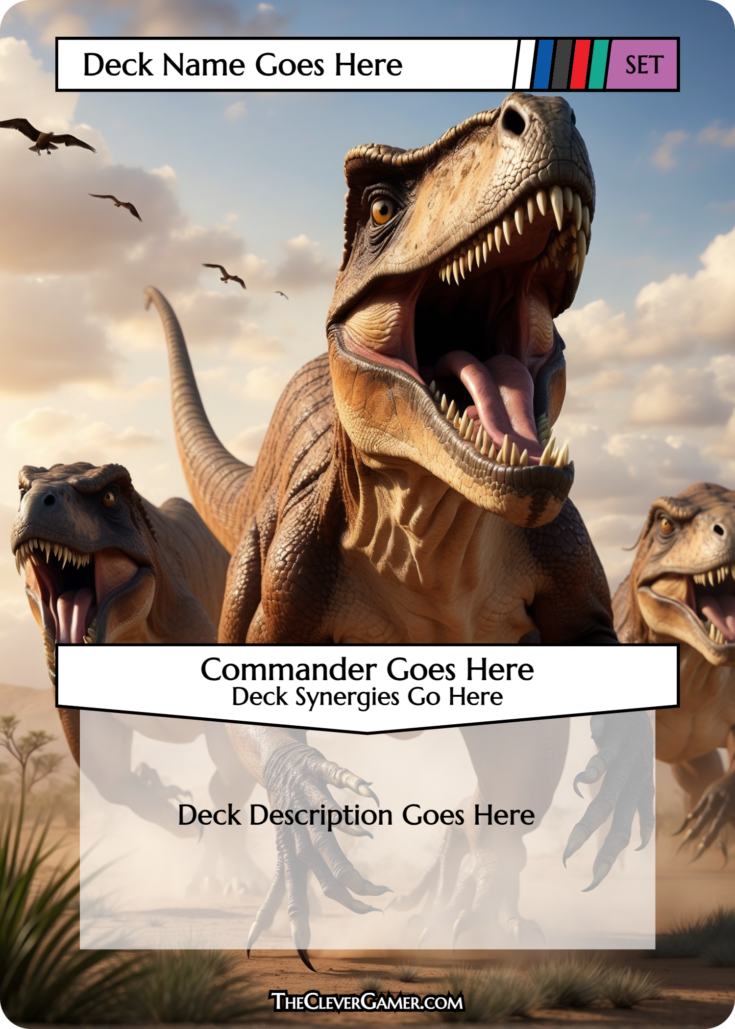 Raptor Pack Dinosaur ECKOcard for Dinosaur Magic The Gathering Commander Decks by The Clever Gamer Raptor Pack Dinosaur ECKOcard for Dinosaur Magic The Gathering Commander Decks by The Clever Gamer