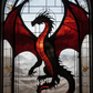 Red Stained Glass Dragon ECKOcard Full Art