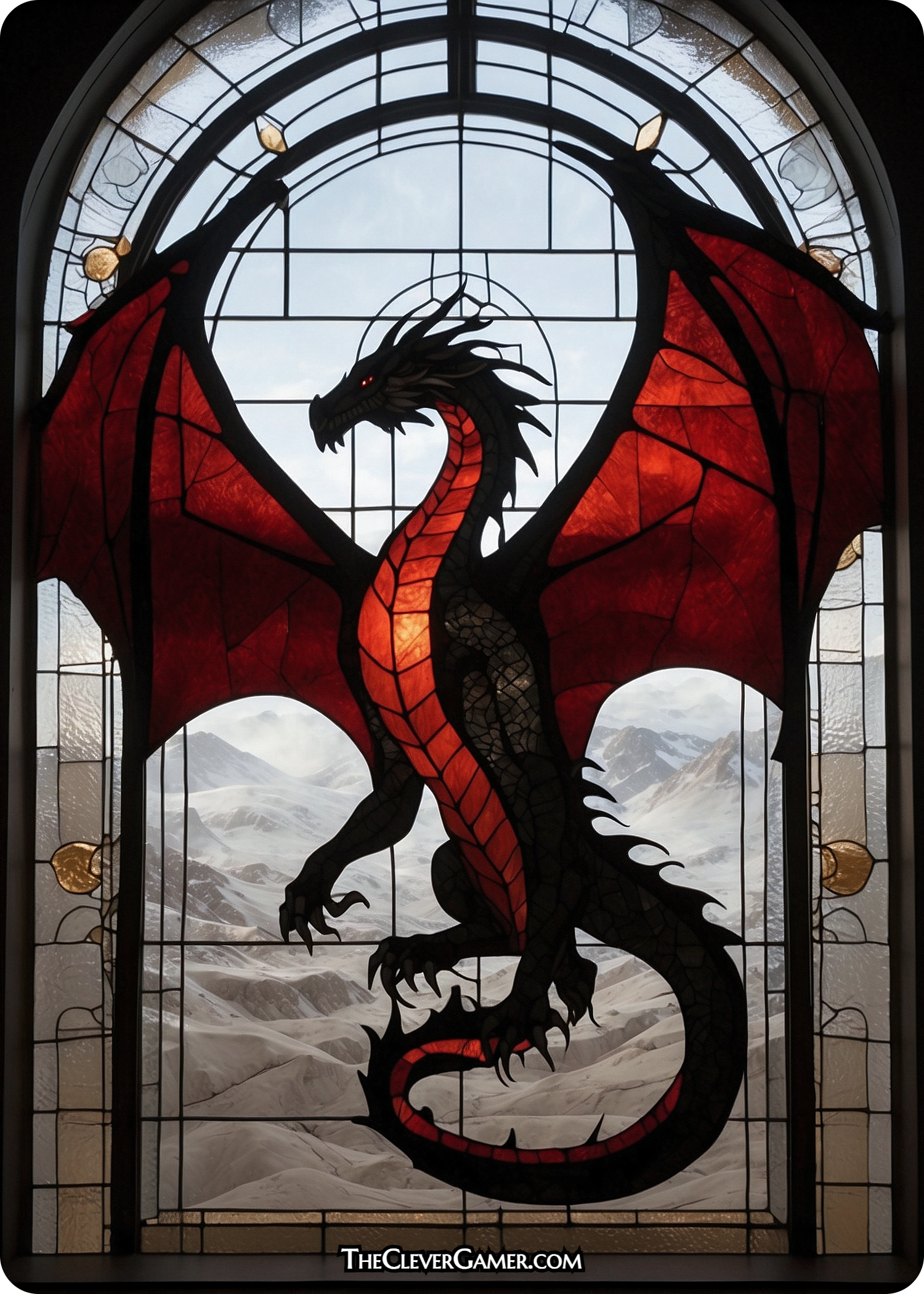 Red Stained Glass Dragon ECKOcard Full Art