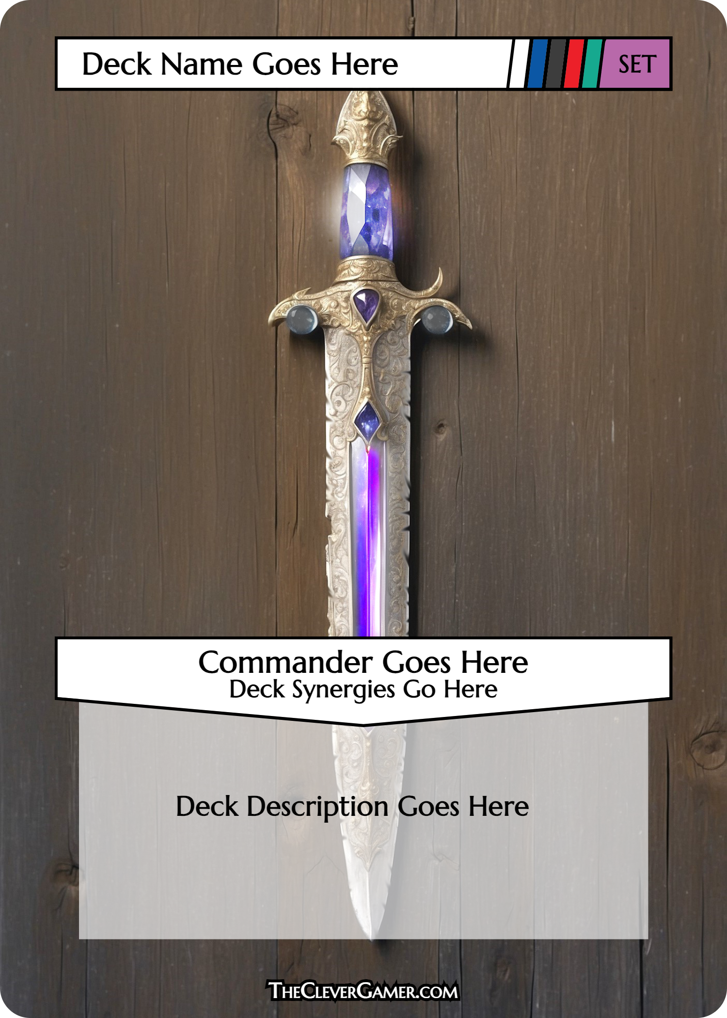 The Damaged Sword ECKOcard Example Card Personalization