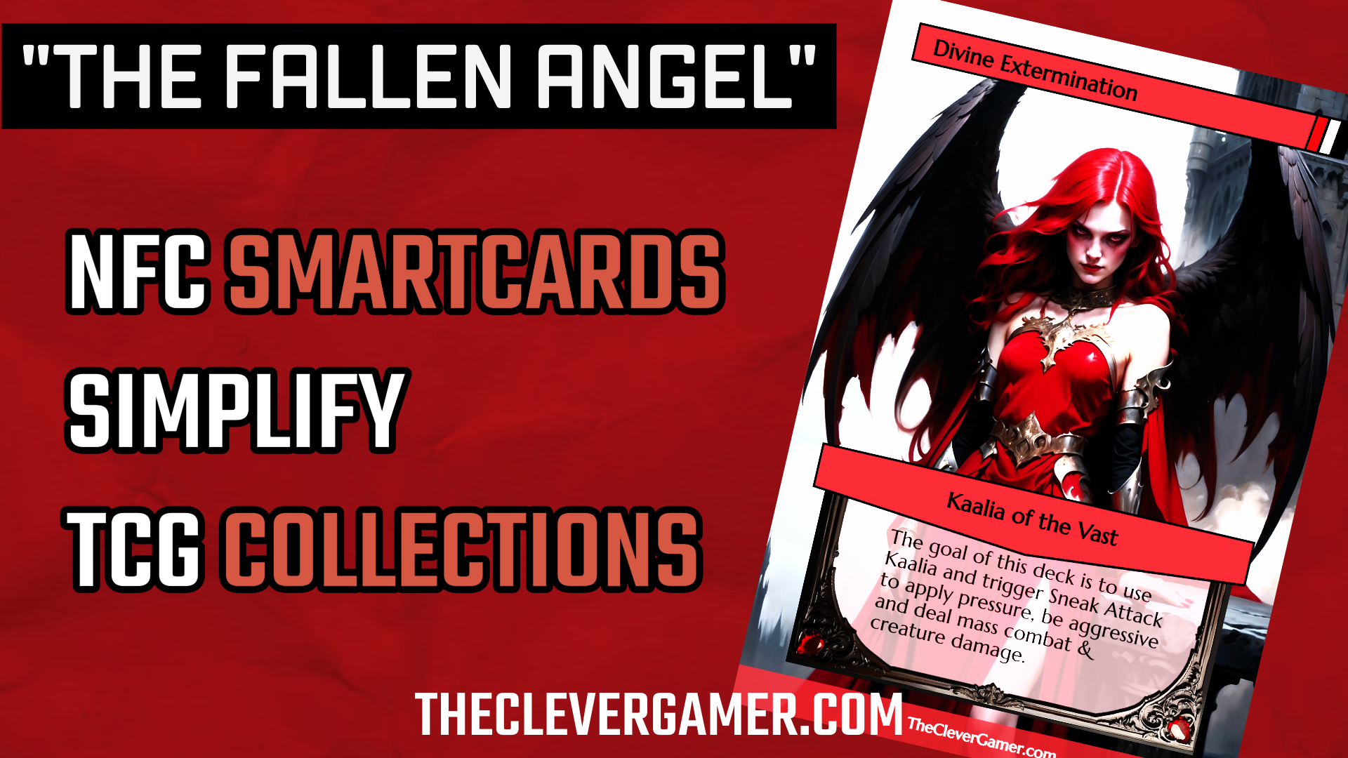 Load video: The Fallen Angel NFC Enabeled TCG Smartcard