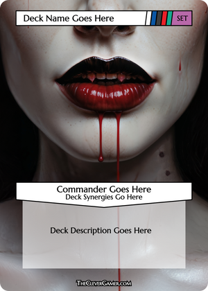 Up Close Female Vampire EDH Smartcard Card Personalization