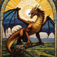 White Stained Glass Dragon ECKOcard Full Art