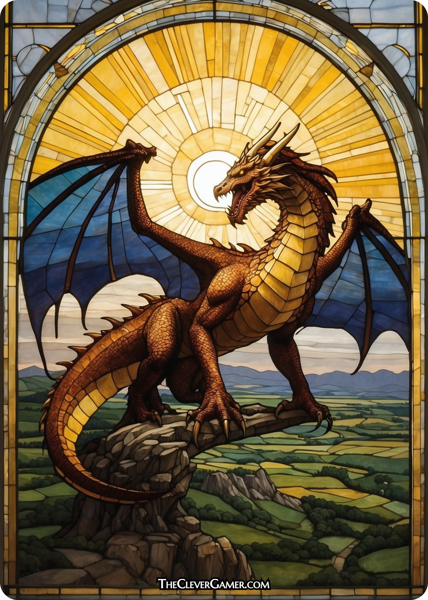 White Stained Glass Dragon ECKOcard Full Art