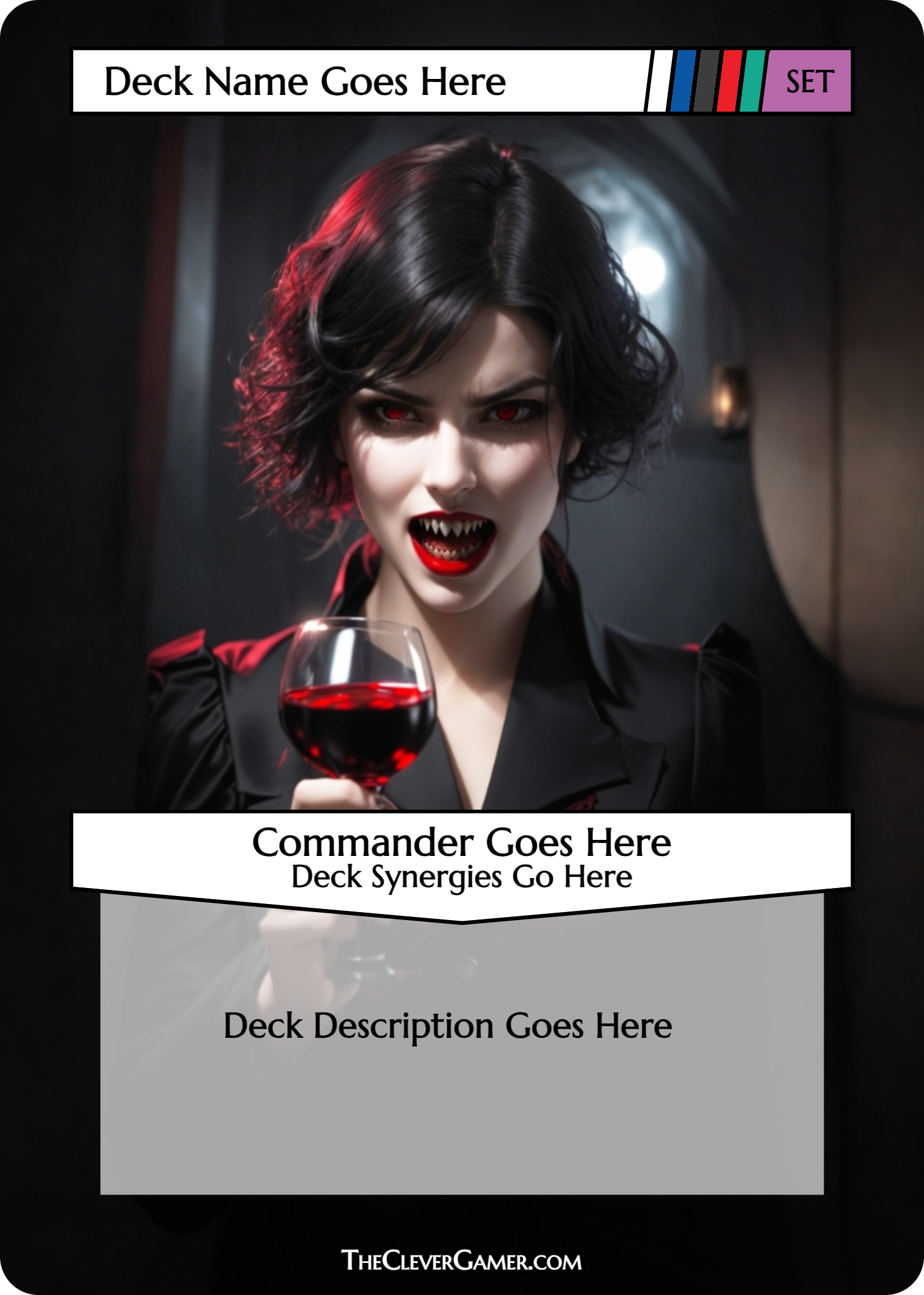 Wine or Blood Vampire  Card Customization